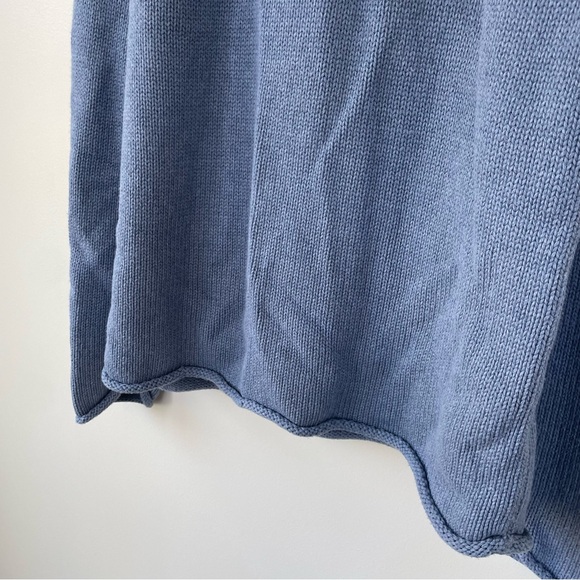 J Crew 1988 RollneckT Sweater in Cotton M Medium Fisherman Unisex Blue BW186 - Picture 6 of 10